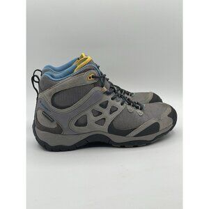 Hi-Tec Alchemy Lite Womens Gray Blue Yellow Outdoor Hiking Boots Size 9